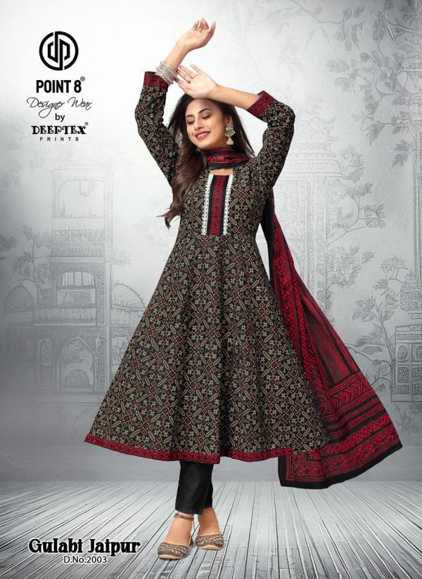 Deeptex Gulabi Jaipur Vol-2 – Anarkali Kurti With Pant & Dupatta